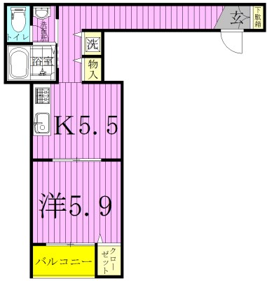 サンシャイン北松戸 305号室 間取り