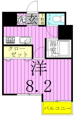 日創北小金ビル 706号室 間取り