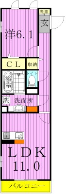 ルーチェ柴崎台 206号室 間取り