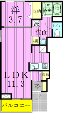 メゾン　MORIKO 102号室 間取り