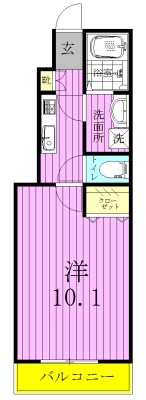 パーク　サイド　レジデンス 103号室 間取り