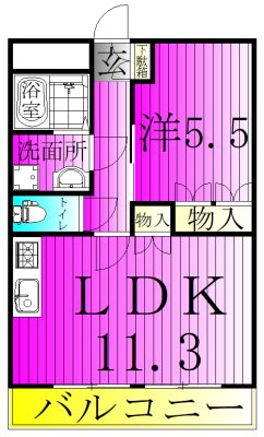 グリーンキャッスルⅢ 103号室 間取り