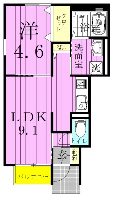 Felice U-ZON 102号室 間取り