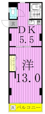 スドウビル 305号室 間取り