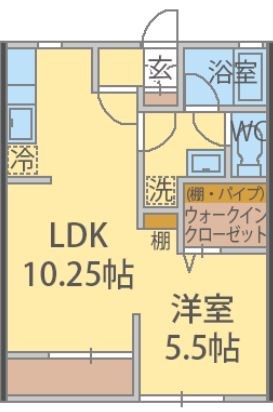 パークサイド 203号室 間取り