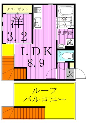 GRANDTIC TY松戸 201号室 間取り