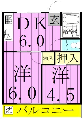 ステーションハイツ 103号室 間取り