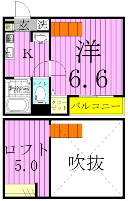 ダブルツリー 101号室 間取り