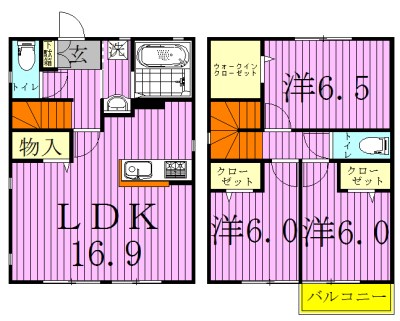 新松戸戸建貸家 間取り