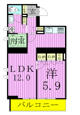 プロヴェールレジデンス 201号室 間取り