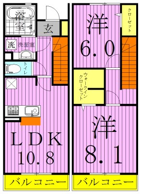 クレストフォーチュンＢ 102号室 間取り