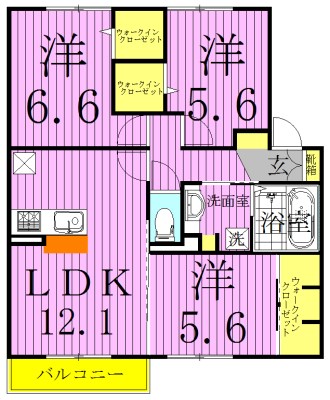 クレストフォーチュンＢ 間取り