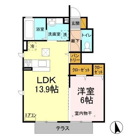 マローネ柏 103号室 間取り