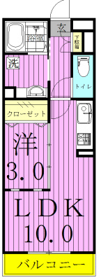 エスポワール八汐 307号室 間取り