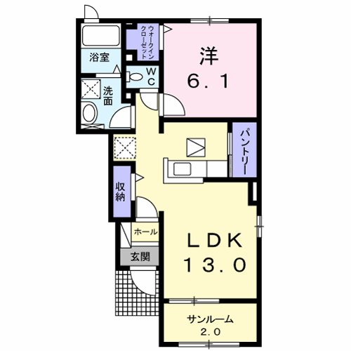 ポストマスター，Ｓ 102号室 間取り