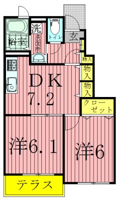 ソレアードコヤマⅠ 103号室 間取り