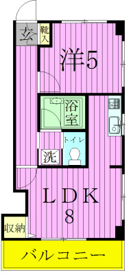 シャトレー稔 301号室 間取り