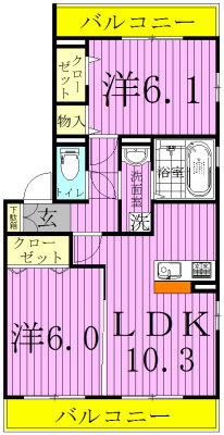 ノエル新松戸 302号室 間取り
