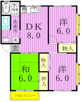 第5伊原ハイツ 間取り図