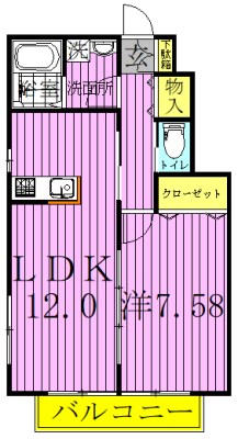 LIBLISS　愛宕 106号室 間取り