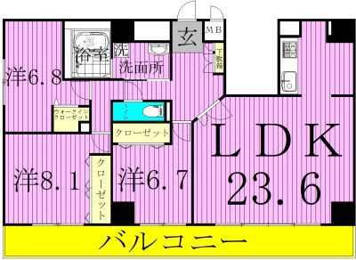 エルピス 405号室 間取り