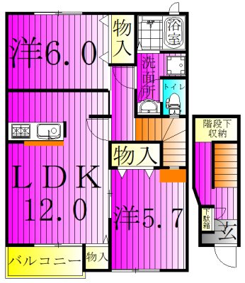 パークサイドヒルズ 203号室 間取り