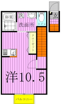 Espace vert（エスパスヴァート） 203号室 間取り