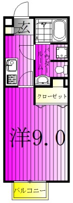 アムール　リーヴェロ 204号室 間取り
