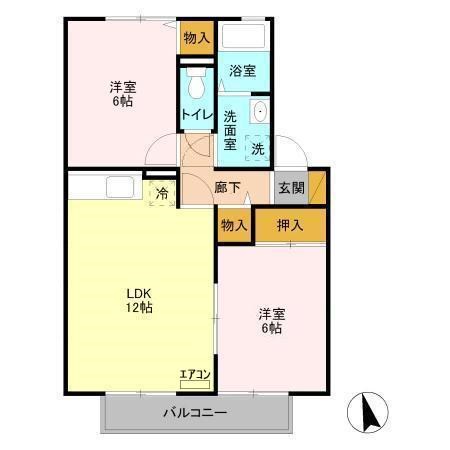 アンクレージュＣ 202号室 間取り