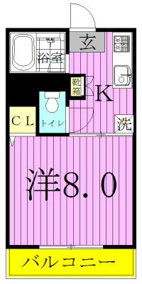フォレストハイツ 102号室 間取り