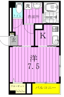 グリシーヌメゾンⅡ 103号室 間取り