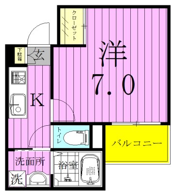 エシエル 103号室 間取り