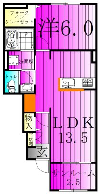 プレシャスⅡ 102号室 間取り