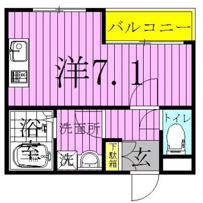 QREAS 304号室 間取り