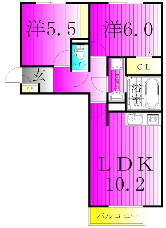 ヴァイスハウス 103号室 間取り