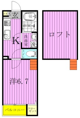 Ｐrimrose　～プリムローズ～ 5号室 間取り