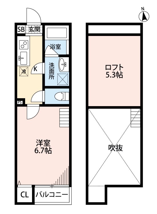 Ｐrimrose　～プリムローズ～ 5号室 間取り