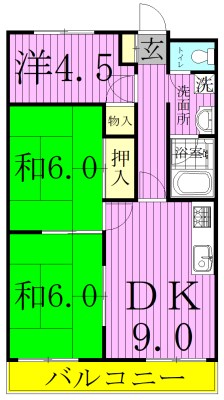 ゴールデンハイツ 302号室 間取り