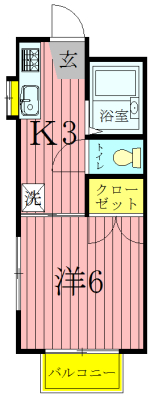 ユタカハイム 201号室 間取り
