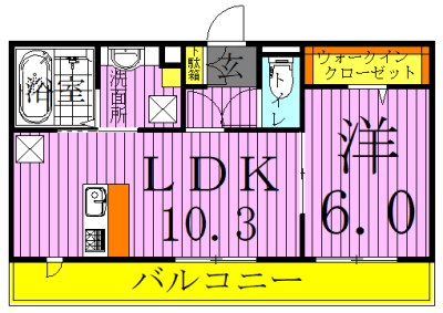 ラ ポルト 102号室 間取り
