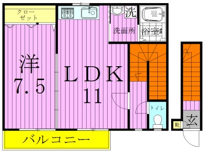 セピアコート（西伊興） 間取り図