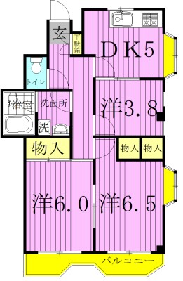 セントラル市村 間取り図