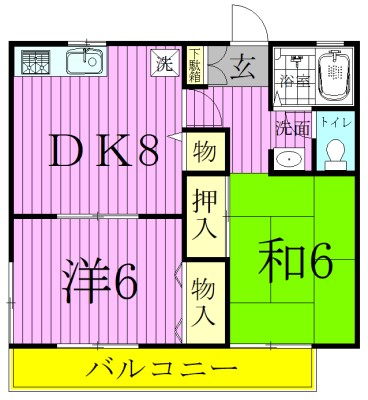 アメニティー８ 間取り図