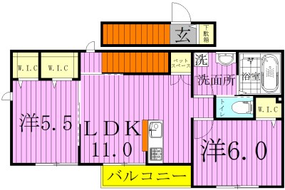 chambreuil～シャンブレイユ～ 201号室 間取り