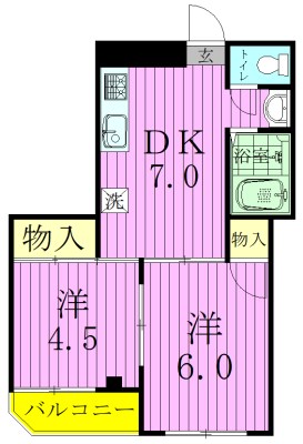 ペリーハイム新松戸 203号室 間取り