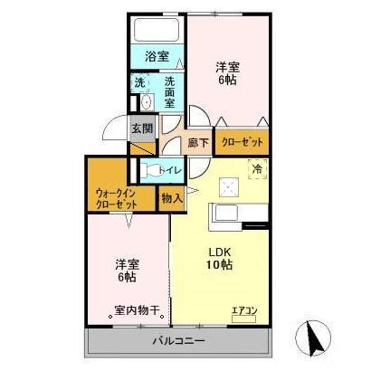 メゾンドシャルマン 103号室 間取り