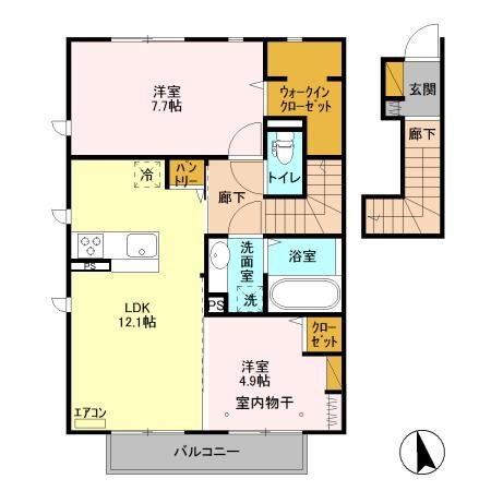 フェリス酒井根Ⅱ 203号室 間取り