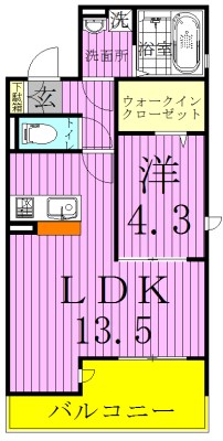 スカイパークYASHIO 202号室 間取り