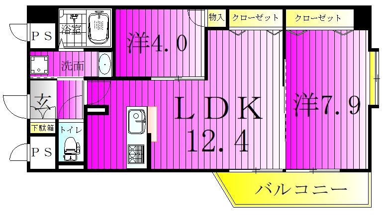 INSURANCE BLDG.Ⅵ 206号室 間取り