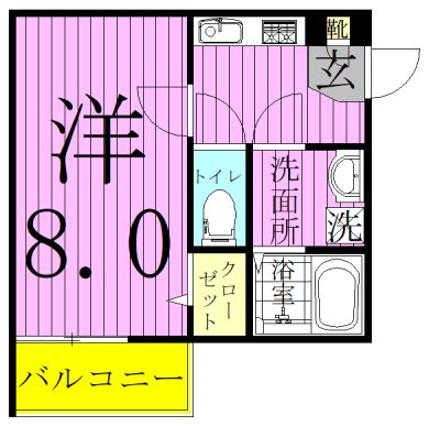 ボヌール松戸 201号室 間取り